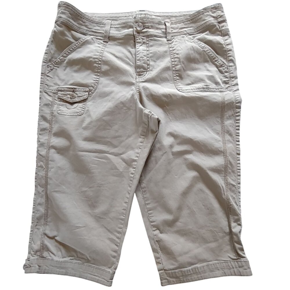 Sonoma Modern Capri Stretch  Light Tan Size Petite 12